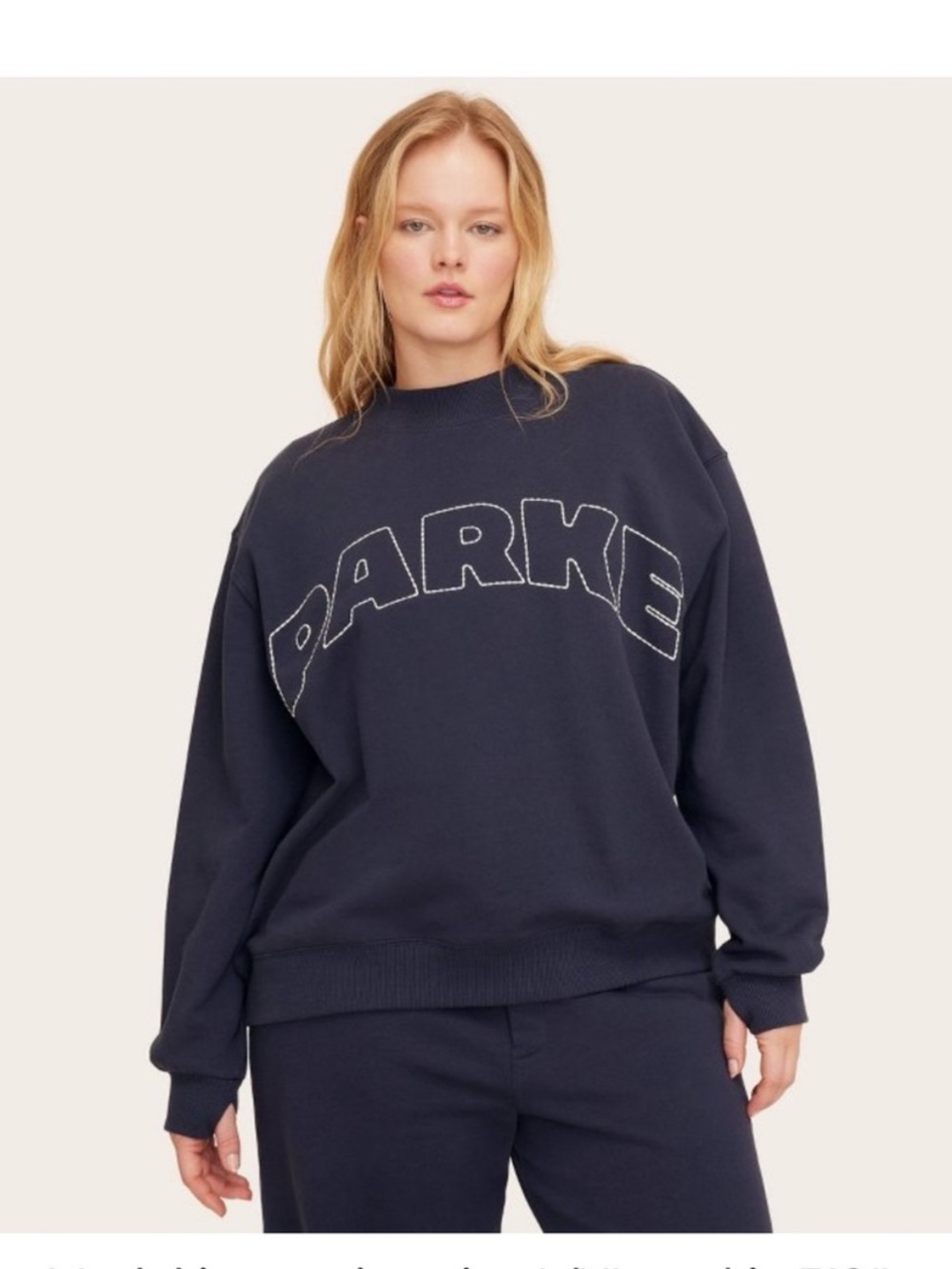 NWT PARKE X TARGET MOCKNECK 
SWEATSHIRT SIZE XXS/XS Navy Blue